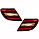 Πισινά Φανάρια Set Για Mercedes-Benz C-Class W204 07-12 Led Bar Facelift Look Κόκκινο/Crystal Carner