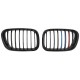 Καρδιές Μάσκας Για Bmw X5 E53 99-03 M Look Tri-Color Μαύρο Γυαλιστερό 2 Τεμάχια