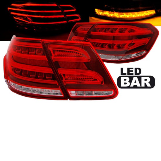 Πισινά Φανάρια Set Για Mercedes-Benz E-Class W212 09-13 Full Led Facelift Look Κόκκινο/Crystal Eagle Eyes