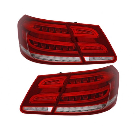 Πισινά Φανάρια Set Για Mercedes-Benz E-Class W212 09-13 Full Led Facelift Look Κόκκινο/Crystal Eagle Eyes