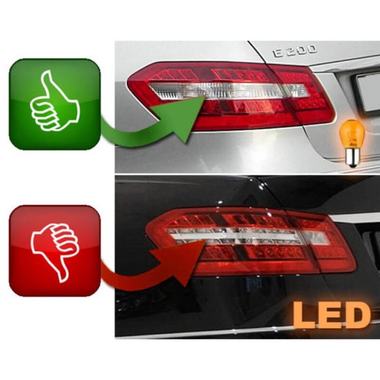Πισινά Φανάρια Set Για Mercedes-Benz E-Class W212 09-13 Full Led Facelift Look Κόκκινο/Crystal Eagle Eyes