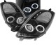 Μπροστινά Φανάρια Set Για Toyota Yaris 06-09 Angel Eyes & Led Μαύρα H1/H1 Sonar