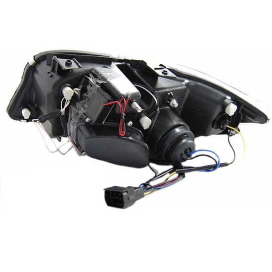 Μπροστινά Φανάρια Set Για Bmw 3 E90 / E91 05-08 ccfl Angel Eyes Μαύρα H7/H1 Sonar
