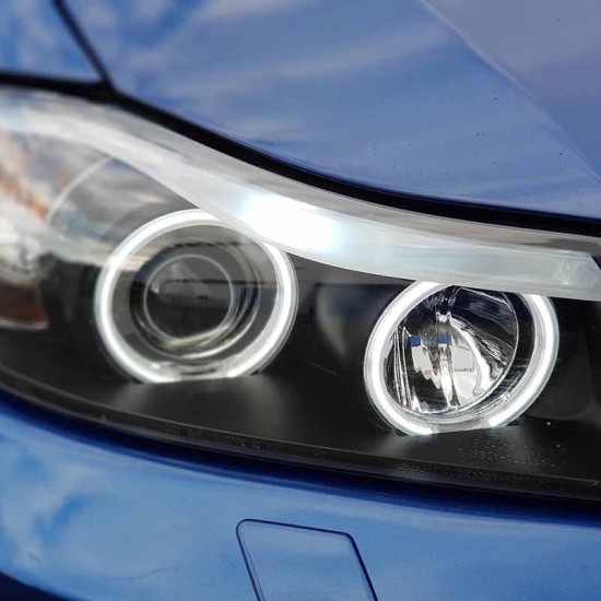 Μπροστινά Φανάρια Set Για Bmw 3 E90 / E91 05-08 ccfl Angel Eyes Μαύρα H7/H1 Sonar
