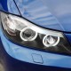 Μπροστινά Φανάρια Set Για Bmw 3 E90 / E91 05-08 ccfl Angel Eyes Μαύρα H7/H1 Sonar