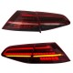 Πισινά Φανάρια Set Για Vw Golf VII (7) 11-17 Led Bar Dynamic Facelift 7.5 GTI/R Look Κόκκινο/Φιμέ Carner