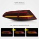 Πισινά Φανάρια Set Για Vw Golf VII (7) 11-17 Led Bar Dynamic Facelift 7.5 GTI/R Look Κόκκινο/Φιμέ Carner