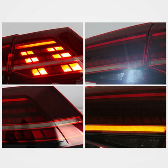 Πισινά Φανάρια Set Για Vw Golf VII (7) 11-17 Led Bar Dynamic Facelift 7.5 GTI/R Look Κόκκινο/Φιμέ Carner