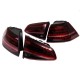 Πισινά Φανάρια Set Για Vw Golf VII (7) 11-17 Led Bar Dynamic Facelift 7.5 GTI/R Look Κόκκινο/Φιμέ Carner