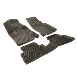 Πατάκια Σκαφάκια 3D Από Λάστιχο TPE Για Mercedes Χ-Class W470 2017- Rizline 4 Τεμάχια Μαύρα