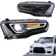 Μπροστινά Φανάρια Set Για Mitsubishi Lancer 07-17 DRL Led Tube & Dynamic Φλας Μαύρο/Χρώμιο H7 Manual VLAND