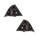 Πισινά Φανάρια Set Για Mercedes-Benz C-Class W203 00-04 Led Φιμέ Sonar