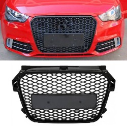Μάσκα Για Audi A1 8X 10-14 RS1 Look Κυψελωτή Γυαλιστερό Μαύρο 1 Τεμάχιο