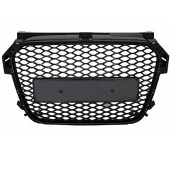 Μάσκα Για Audi A1 8X 10-14 RS1 Look Κυψελωτή Γυαλιστερό Μαύρο 1 Τεμάχιο