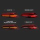 Πισινά Φανάρια Set Για Vw Golf VII 7 & 7.5 11-19 Led Bar Dynamic Facelift 7.5 GTI/R Look Κόκκινο/Φιμέ VLand