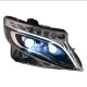 Μπροστινά Φανάρια Set Για Mercedes-Benz Vito W447 14+ DRL Led Tube & Led Signal Dynamic Μαύρα Με Μοτέρ Carner