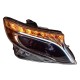 Μπροστινά Φανάρια Set Για Mercedes-Benz Vito W447 14+ DRL Led Tube & Led Signal Dynamic Μαύρα Με Μοτέρ Carner
