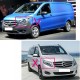 Μπροστινά Φανάρια Set Για Mercedes-Benz Vito W447 14+ DRL Led Tube & Led Signal Dynamic Μαύρα Με Μοτέρ Carner