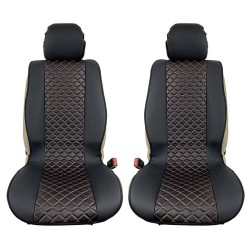 Πλατοκαθίσματα Μπροστινά Δερματίνη Royal Μαύρο Με Κόκκινη Ραφή 2 Τεμάχια Πλατοκαθίσματα Μπροστινά Δερματίνη Royal Μαύρο Με Κόκκινη Ραφή 2 Τεμάχια