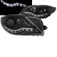 Μπροστινά Φανάρια Set Για Vw Passat CC 08-12 DRL Μαύρα H7/H7/H7 Με Μοτέρ Depo