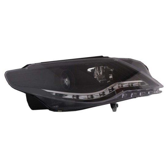 Μπροστινά Φανάρια Set Για Vw Passat CC 08-12 DRL Μαύρα H7/H7/H7 Με Μοτέρ Depo