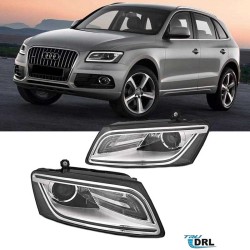 Μπροστινά Φανάρια Set Για Audi Q5 8R 12-17 TRU DRL Led Tube Χρωμίου H7/H7 Με Μοτέρ Depo Μπροστινά Φανάρια Set Για Audi Q5 8R 12-17 TRU DRL Led Tube Χρωμίου H7/H7 Με Μοτέρ Depo
