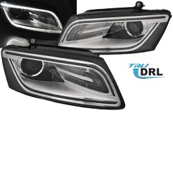 Μπροστινά Φανάρια Set Για Audi Q5 8R 12-17 TRU DRL Led Tube Χρωμίου H7/H7 Με Μοτέρ Depo Μπροστινά Φανάρια Set Για Audi Q5 8R 12-17 TRU DRL Led Tube Χρωμίου H7/H7 Με Μοτέρ Depo