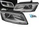 Μπροστινά Φανάρια Set Για Audi Q5 8R 12-17 TRU DRL Led Tube Χρωμίου H7/H7 Με Μοτέρ Depo