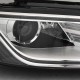 Μπροστινά Φανάρια Set Για Audi Q5 8R 12-17 TRU DRL Led Tube Χρωμίου H7/H7 Με Μοτέρ Depo