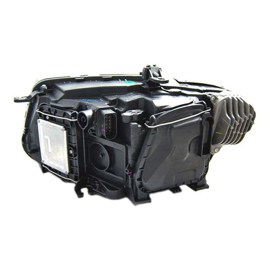 Μπροστινά Φανάρια Set Για Audi Q5 8R 12-17 TRU DRL Led Tube Χρωμίου H7/H7 Με Μοτέρ Depo