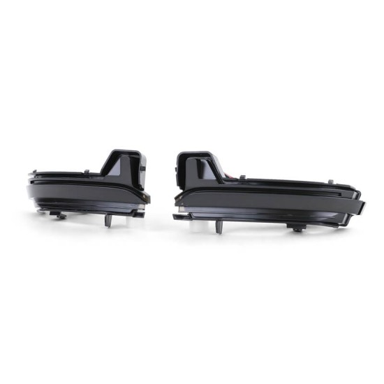 Φλας Καθρέπτη Για Skoda Kodiaq 16+ / Karoq 17+ Black (Vehicles With Rear View Camera) Dynamic Led Canbus Φιμέ 2 Τεμάχια
