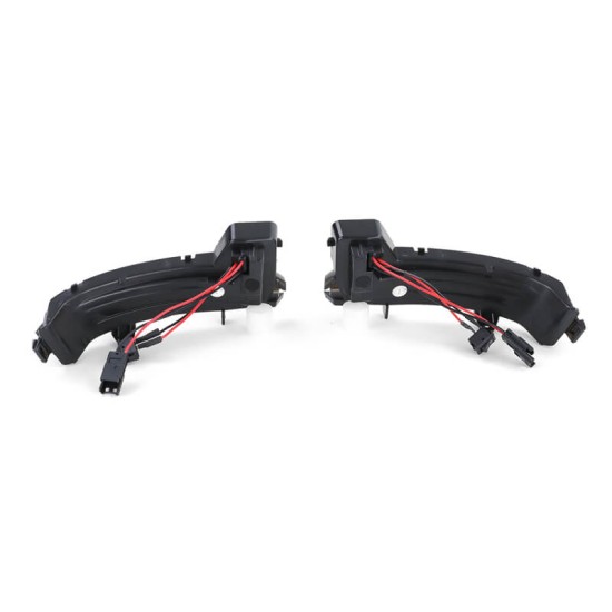 Φλας Καθρέπτη Για Skoda Kodiaq 16+ / Karoq 17+ Black (Vehicles With Rear View Camera) Dynamic Led Canbus Φιμέ 2 Τεμάχια