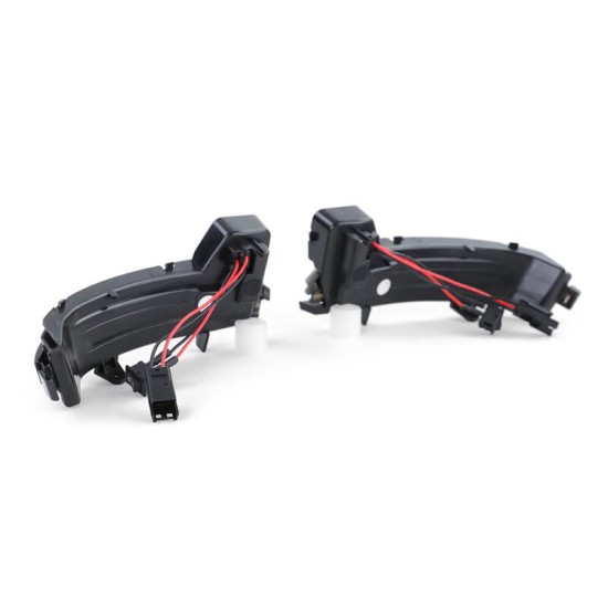 Φλας Καθρέπτη Για Skoda Kodiaq 16+ / Karoq 17+ Black (Vehicles With Rear View Camera) Dynamic Led Canbus Φιμέ 2 Τεμάχια