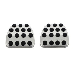 Πεντάλ Αλουμινίου Κουμπωτά Και Footrest Για Mercedes-Benz W204 07-14 / W211 02-09 / GLK 08-15 Μη Αυτόματο Σετ 5 Τεμάχια KPMB02