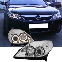 Μπροστινά Φανάρια Set Για Opel Vectra C 05-08 Angel Eyes Χρωμίου H7/H1 Depo Μπροστινά Φανάρια Set Για Opel Vectra C 05-08 Angel Eyes Χρωμίου H7/H1 Depo