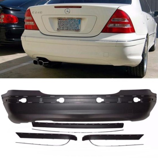 Πισινός Προφυλακτήρας Για Mercedes-Benz C-Class W203 00-07 C32 Amg Look