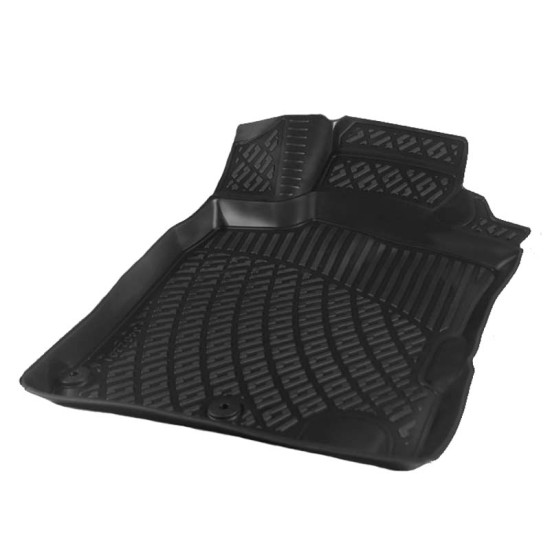 Πατάκια Σκαφάκια 3D Από Λάστιχο TPE Για Renault Kadjar 15-21 Rizline 4 Τεμάχια Μαύρα