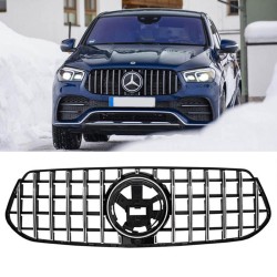 Μάσκα Για Mercedes-Benz GLE-Class W167/C167/V167 19+ GT Amg Panamericana Look Μαύρο/Χρώμιο 1 Τεμάχιο
