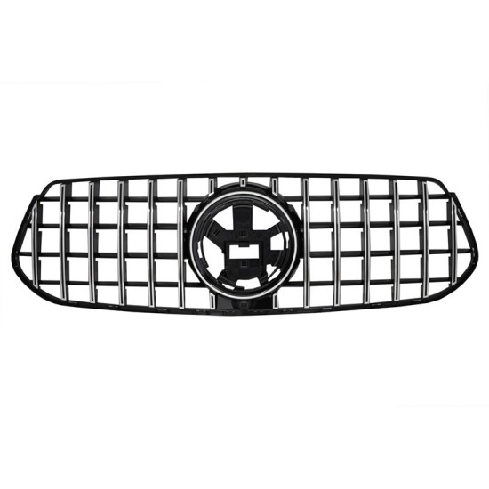 Μάσκα Για Mercedes-Benz GLE-Class W167/C167/V167 19+ GT Amg Panamericana Look Μαύρο/Χρώμιο 1 Τεμάχιο