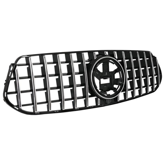 Μάσκα Για Mercedes-Benz GLE-Class W167/C167/V167 19+ GT Amg Panamericana Look Μαύρο/Χρώμιο 1 Τεμάχιο