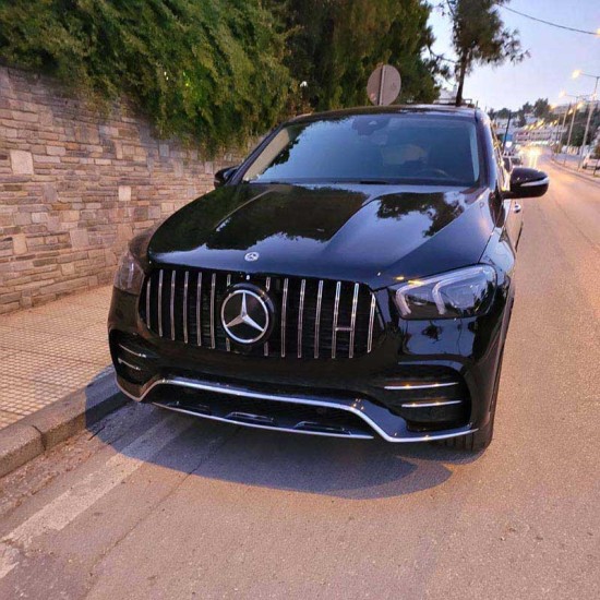 Μάσκα Για Mercedes-Benz GLE-Class W167/C167/V167 19+ GT Amg Panamericana Look Μαύρο/Χρώμιο 1 Τεμάχιο