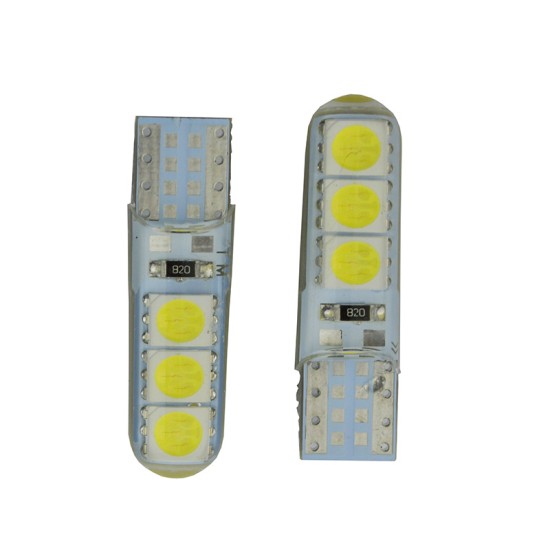 Λάμπες Led T10 12volt 6 Led Λευκές Auto GS 600242 2 Τεμάχια