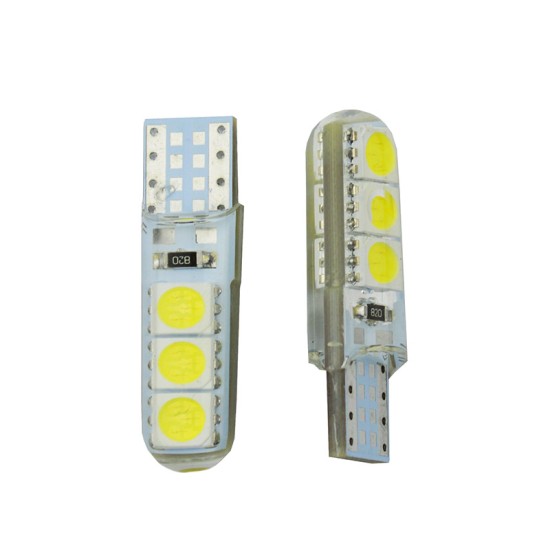 Λάμπες Led T10 12volt 6 Led Λευκές Auto GS 600242 2 Τεμάχια