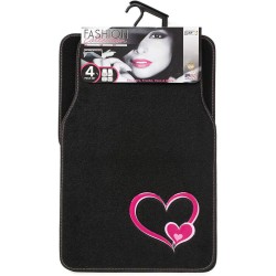 Πατάκια Αυτοκινήτου Universal Μοκέτα "Girly Fashion Collection" Car+ Μαύρες Με Ροζ Καρδιές 4 Pieces Πατάκια Αυτοκινήτου Universal Μοκέτα "Girly Fashion Collection" Car+ Μαύρες Με Ροζ Καρδιές 4 Pieces