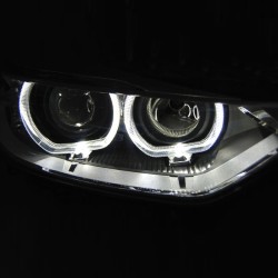 Μπροστινά Φανάρια Set Για Bmw 3 F30/F31 11-15 Led Angel Eyes Μαύρα H7/H7 Με Μοτέρ Depo Μπροστινά Φανάρια Set Για Bmw 3 F30/F31 11-15 Led Angel Eyes Μαύρα H7/H7 Με Μοτέρ Depo