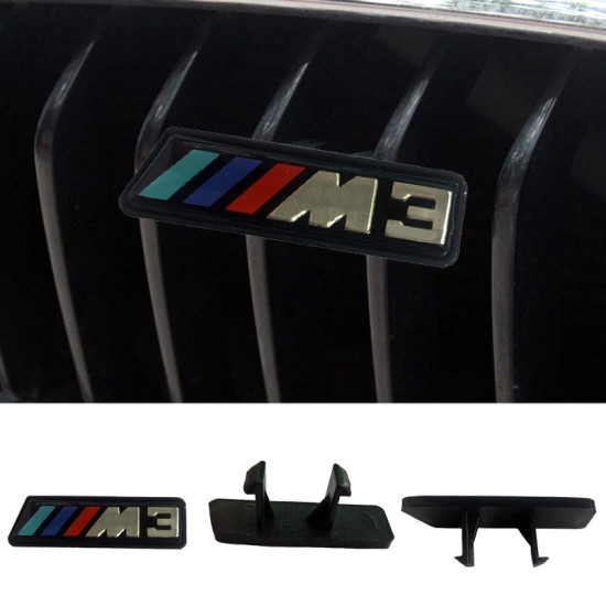 Σήμα M3 Για Καρδιές Bmw F30 / E90 Κουμπωτό 5.7cm x 1.9cm 1 Τεμάχιο