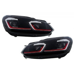 Μπροστινά Φανάρια Set Για Vw Golf VI (6) 08-12 DRL & Led Signal Dynamic Look Golf 7,5 Μαύρα Με Κόκκινη Γραμμή H7 Με Μοτέρ Carner Μπροστινά Φανάρια Set Για Vw Golf VI (6) 08-12 DRL & Led Signal Dynamic Look Golf 7,5 Μαύρα Με Κόκκινη Γραμμή H7 Με Μοτέρ Carner