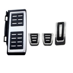 Πεντάλ Αλουμινίου Κουμπωτά Και Footrest Για Audi A1 8X / A3 8V / TT 8S / Q2 / Seat Leon 5F / VW Golf 7 / Passat B8 / Tiguan / Touran 16+ Χειροκίνητο Σετ 4 Τεμάχια