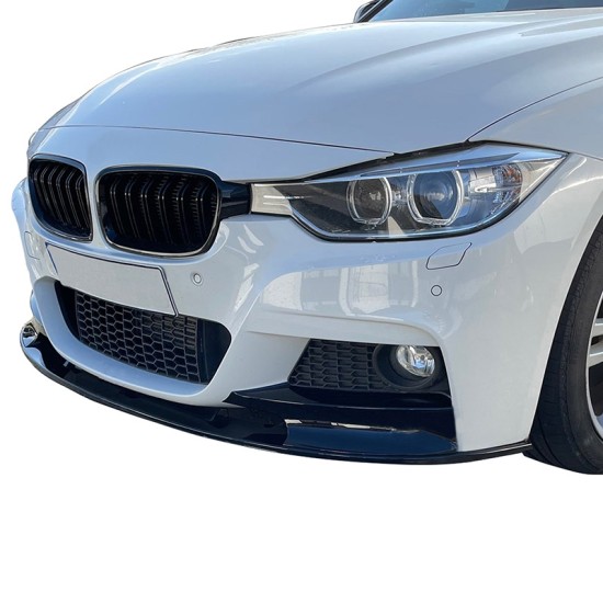 Μπροστινό Spoiler Για Bmw 3 F30/F31 11-19 M-Packet Γυαλιστερό Μαύρο M-Performance Look 2 Τεμάχια