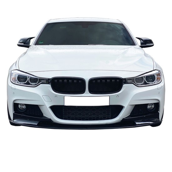 Μπροστινό Spoiler Για Bmw 3 F30/F31 11-19 M-Packet Γυαλιστερό Μαύρο M-Performance Look 2 Τεμάχια